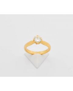 Brillant Ring  Brillant 0,72 VS2/K 18 K Gelbgold 4,1 Gramm  Größe 54