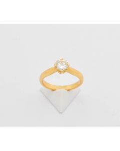 Brillant Ring  Brillant 0,72 VS2/K 18 K Gelbgold 4,1 Gramm  Größe 54