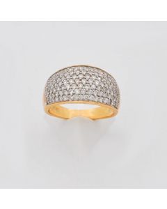Brillant Ring 14 k Gelbgold 4,7 Gramm Größe 52
