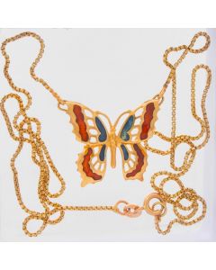 Schmetterling Halskette 705 K Gelbgold 7,6 Gramm 56,7 cm