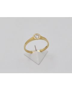 Brillant Ring 14K Gelbgold Brillant 0,19 ct VS2, H 2,2 Gramm Größe 55