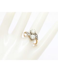 Brillantring 14K Gelb/Weißgold 5,1 Gramm Rg 58 Art.Nr10442