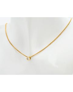  Halskette mit Brillantanhänger 14K Gelbgold 4,5 Gramm 40 cm Art.Nr9905