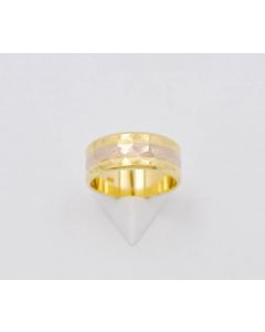 Bicolor Ring 14K Gelbgold/Rosegold 10,9 Gramm Größe 62,5