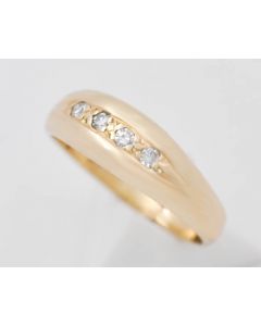 Diamant Ring 14 K Gelbgold 3,5 Gramm Größe 52