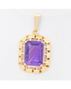 Anhänger Amethyst 14 K Gelbgold 4,3 Gramm ArtNr 5930