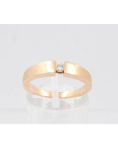 Brillant Ring 14 K Gelbgold 4,4 Gramm ca. 0,01 ct. Rg 56