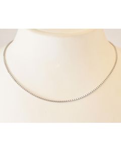 Venezianer Halskette 585 Weißgold 38,5 cm