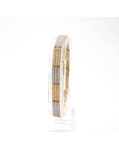  Armband 14 K Gelb/ Weißgold Zirkonia 17,8 Gramm 19,5 cm 10461