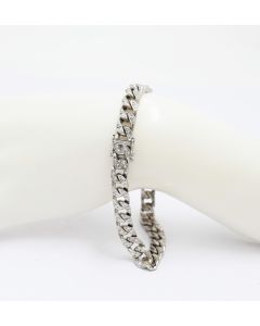 Panzerarmband mit Brillanten 14K Weißgold 33,3 Gramm 20 cm Art.Nr10801