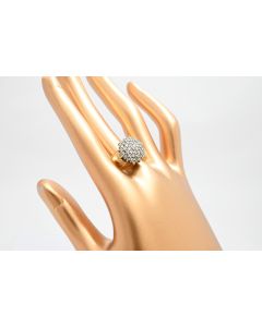 Brillant Ring 14 K Gelb/Weißgold 7,4 Gramm 43 Brillanten ja.0,2 ct Rg 59 Art.Nr10803