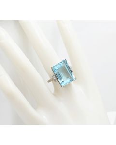 Aquamarin Ring 950 Platin 8 Gramm Rg54 Art.Nr11145