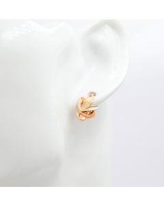 Ohrringe 14 K Rose/Weiß gold 4,1 Gramm Art.Nr 7073