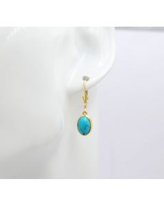 Ohrringe 14 K Gelbgold Türkis 4 Gramm Art.Nr10721