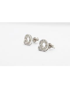 Diamant Ohrringe Ohrrstecker 14 K Weißgold 2,5 Gramm Art.Nr5211