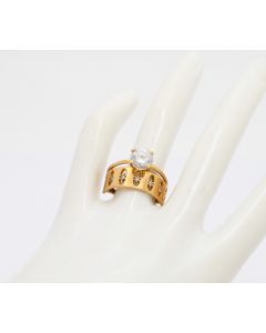 Ring 916 K Gelbgold Zirkonia 4,8 Gramm Rg 54 Art.Nr11167
