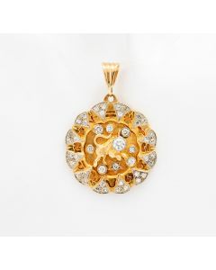 Brillant Anhänger Löwe 660 K Gelbgold 14,3 Gramm Art.Nr 9827